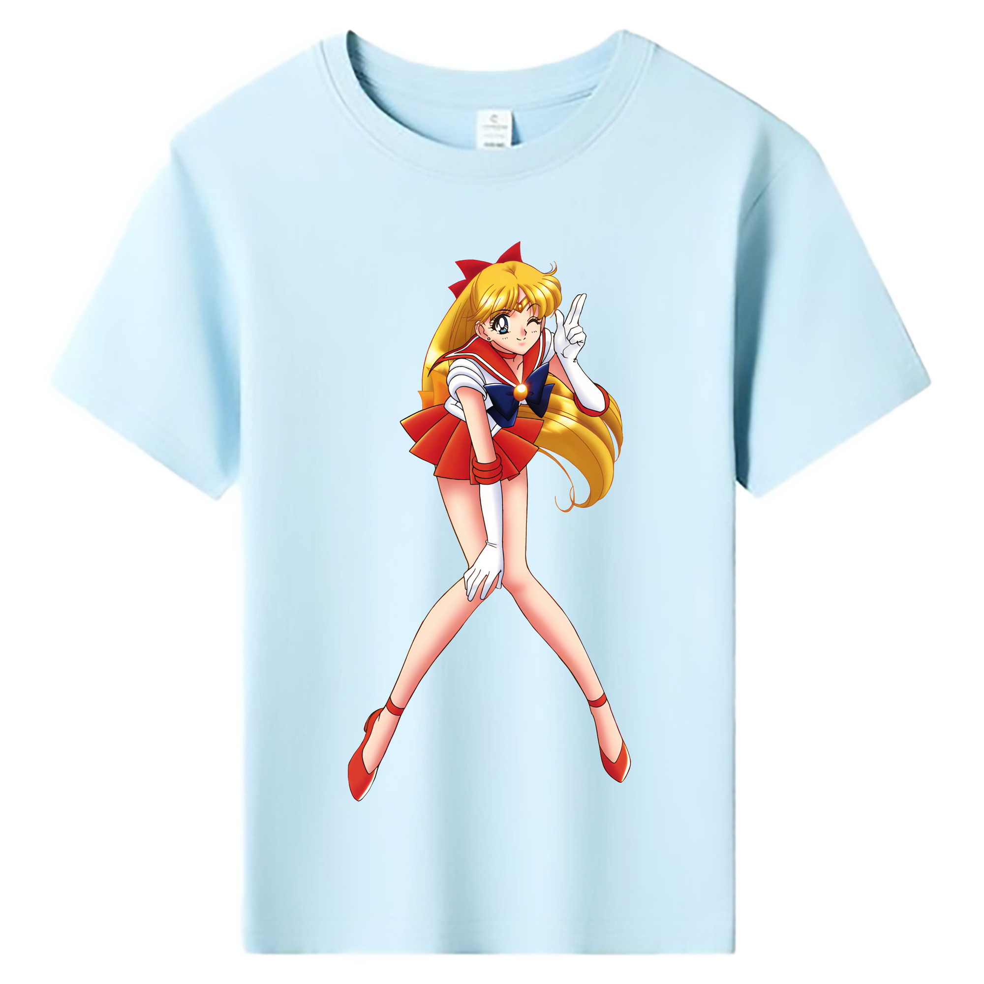 （画像用） 美少女戦士セーラームーン 愛野 美奈子 あいの みなこ Sailor Moon Aino Minako 綿100％キッズTシャツ（フロントプリント）